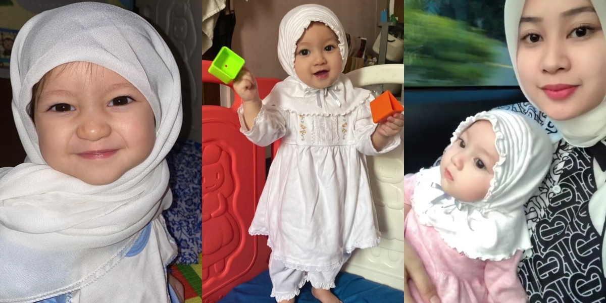 10 Portraits of Alusha, Aldi Taher's Beautiful and Adorable Daughter Like a Doll, Has Been Taught to Wear Hijab Since Childhood