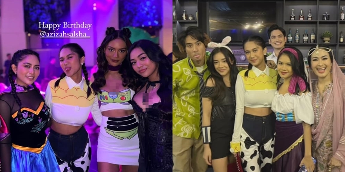 10 Portraits of Artists at Azizah Salsha's Birthday Party Not Attended by Pratama Arhan, Iis Dahlia Looks Beautiful Like an Indian Girl - Rachel Vennya Becomes a Cute Version of Anna