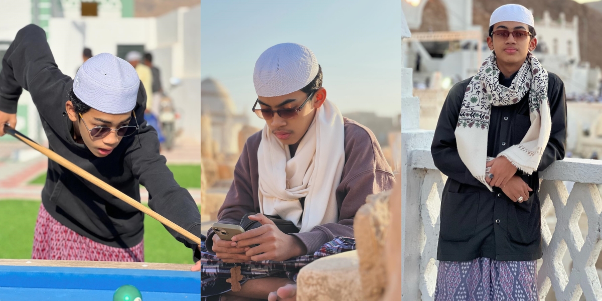 10 Photos of Ataya Bilal, Ummi Pipik's Youngest Child, who is Studying in Yemen, Inheriting the Charm of Ustaz Jeffry Al Buchori - His Handsomeness Competes with Abidzar