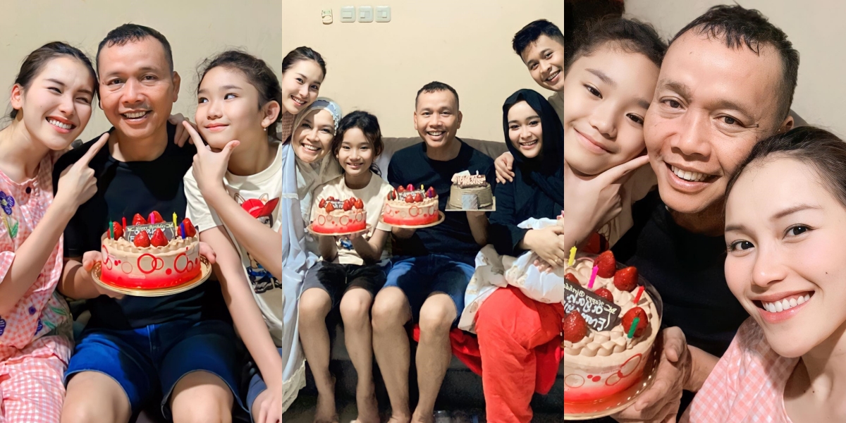 10 Photos of Ayu Ting Ting Surprising Father Rozak on His Birthday, Waking Him Up While Sleeping on the Sofa - Still Beautiful Even in Pajamas