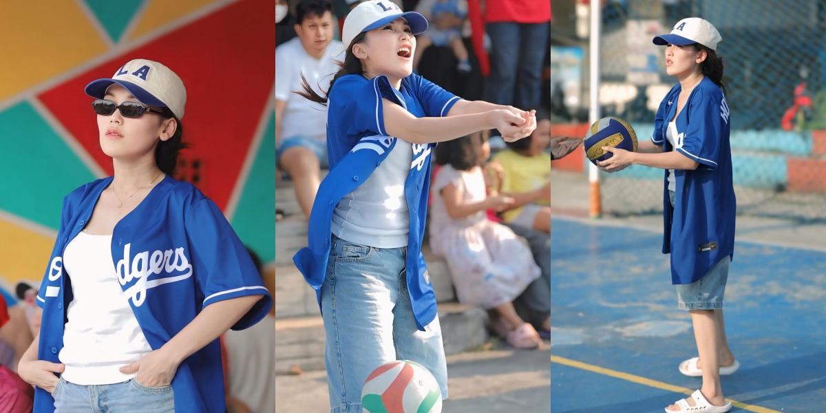 10 Photos of Ayu Ting Ting Participating in the Neighborhood Volleyball Competition, Winning Thanks to a Champion's Mentality - K-Pop Idol Style Catches Attention