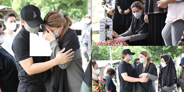 10 Photos of Billy Syahputra Attending the Funeral of Hilda Vitria's Late Father, Giving a Warm Hug to His Former Lover