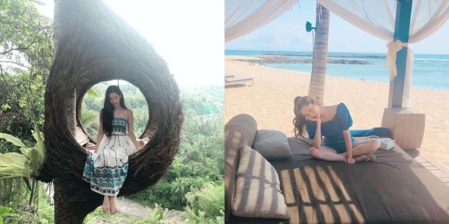 10 Beautiful Photos of Seohyun from Girls' Generation on Vacation in Bali: Swinging on a Swing - Showing Breakfast by the Pool