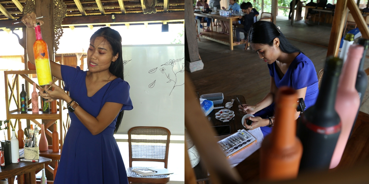 10 Portraits of Young Designer Migi Rihasalay Holding Free Painting Classes for Children in Tanjung Lesung