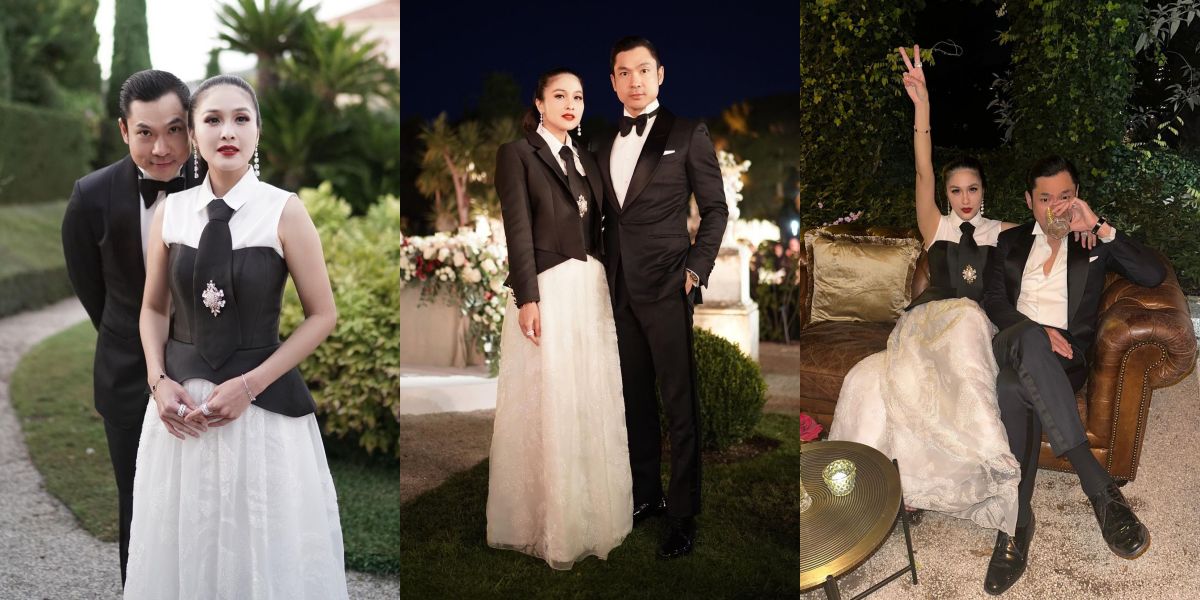 10 Portraits of Sandra Dewi and Harvey Moeis' Wedding Style in France, Exuding Mafia Boss Aura - Feels Like Pre-wedding Again