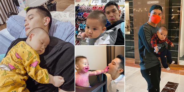 10 Hot Daddy Rezky Aditya's Moments of Babysitting, Making Netizens Fall in Love with Daddy