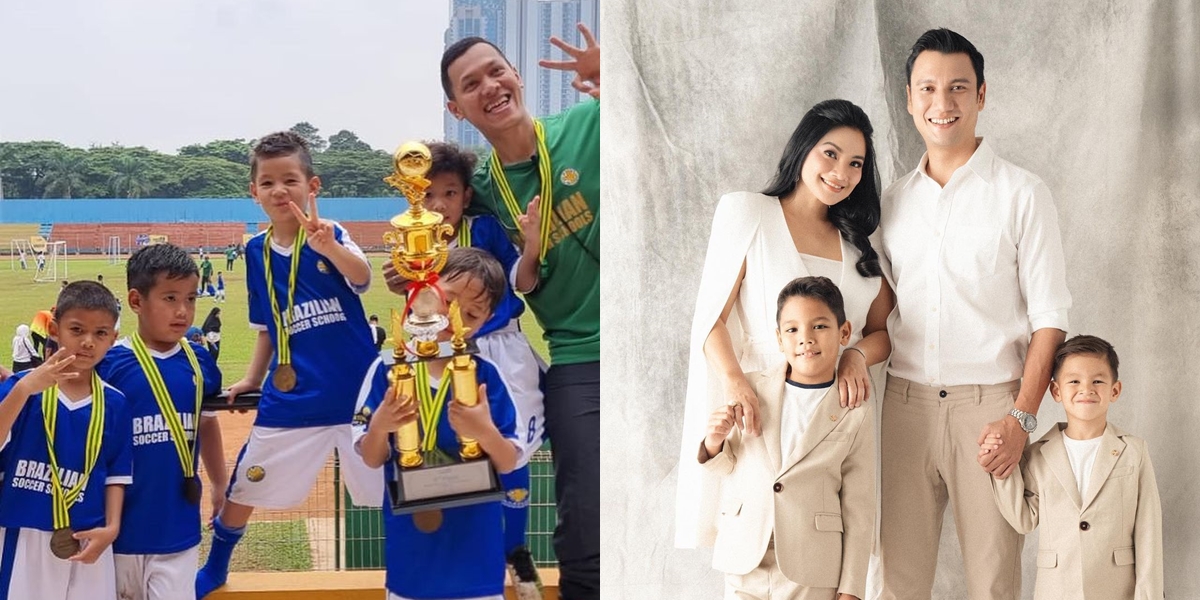 10 Portraits of Titi Kamal and Christian Sugiono's Two Children Winning Their First Trophy, Great at Playing Soccer - Asking for Their Photo to be Displayed in Their Room