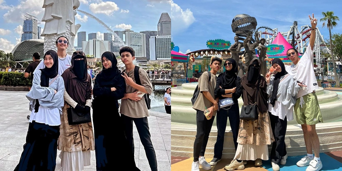 10 Pictures of Ummi Pipik's Family Vacation in Singapore, Abidzar Al Ghifari's Charm Always Melts Our Hearts