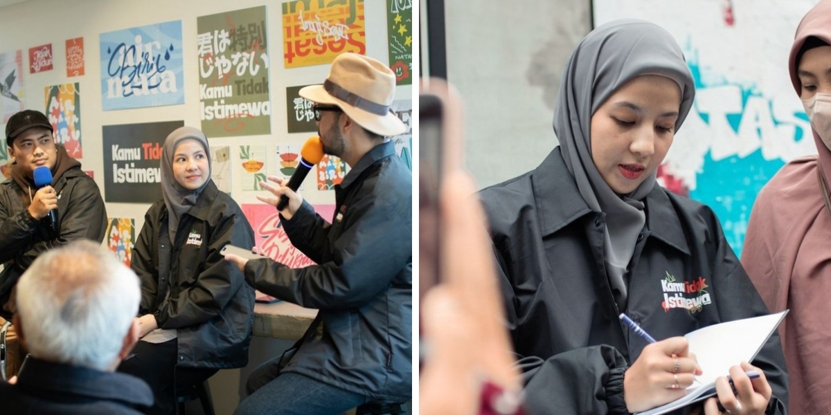 10 Proud Portraits of Natasha Rizky Launching Her Book in Japan, Surrounded by Friends and Family