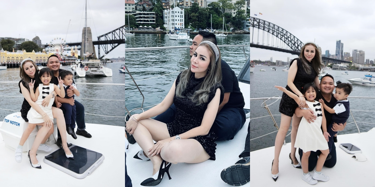 10 Portraits of Momo Geisha Celebrating New Year in Australia, Luxuriously Riding a Yacht - Relaxing Sitting Cross-legged Despite Wearing High Heels