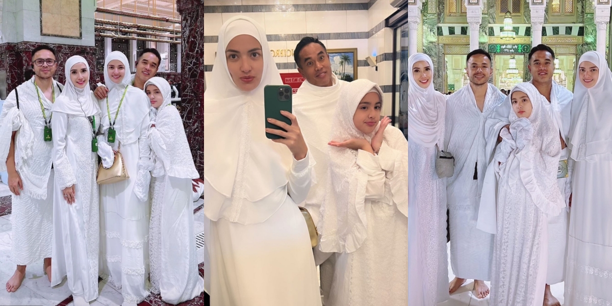 10 Photos of Nia Ramadhani's Umrah during Ramadan with Ardi Bakrie and Mikhayla, Beautiful when Wearing Hijab