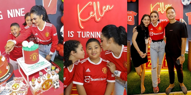 10 Portraits of Kellen's 9th Birthday Celebration, Krisdayanti and Raul Lemos' Child, Football Theme - Festive Despite the Absence of the Father