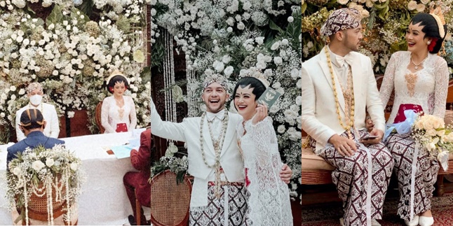 10 Beautiful Portraits of Indriana's Wedding, White and Javanese Traditional Nuances