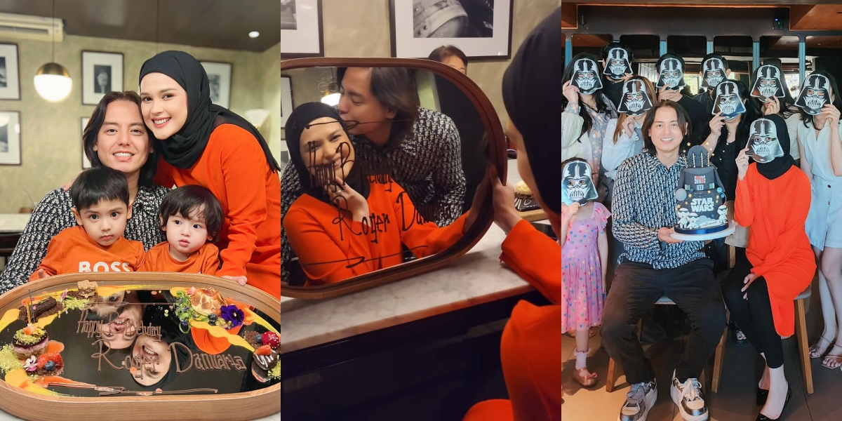 10 Portraits of Roger Danuarta Celebrating His 42nd Birthday, Surprised with 'STAR WARS' Themed Celebration - Showing Affection with Cut Meyriska