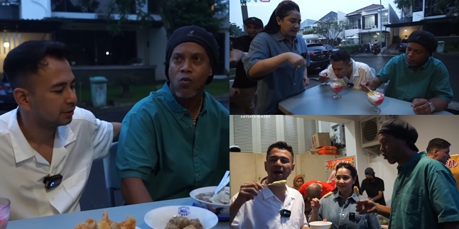 10 Portraits of Ronaldinho Visiting Raffi Ahmad's House, Addicted to Es Campur and Telur Gulung