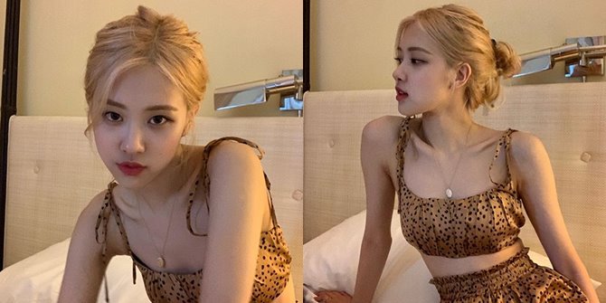 10 Photos of Rose BLACKPINK Posing on a Bed, Showing Slim Body & Long Legs