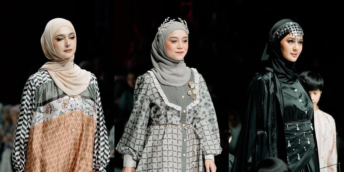 10 Portraits of Celebrities at Shireen and Zaskia Sungkar's Fashion Show, with Lesti Almost Canceling Appearance - Nabila Syakieb Struts Beautifully Like a Fairy