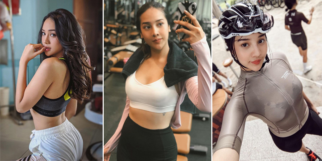 10 Potret Sporty Anya Geraldine at the Gym to Cycling, Her Body Goals Make Guys Gape!