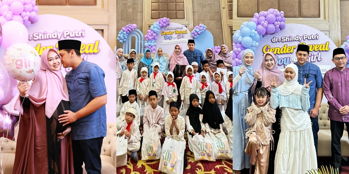 10 Photos of the Thanksgiving and Gender Reveal for Shindy Putri's Second Child with Orphans, Attended by Inara Rusli - Oki Setiana Dewi and Ria Ricis Absent