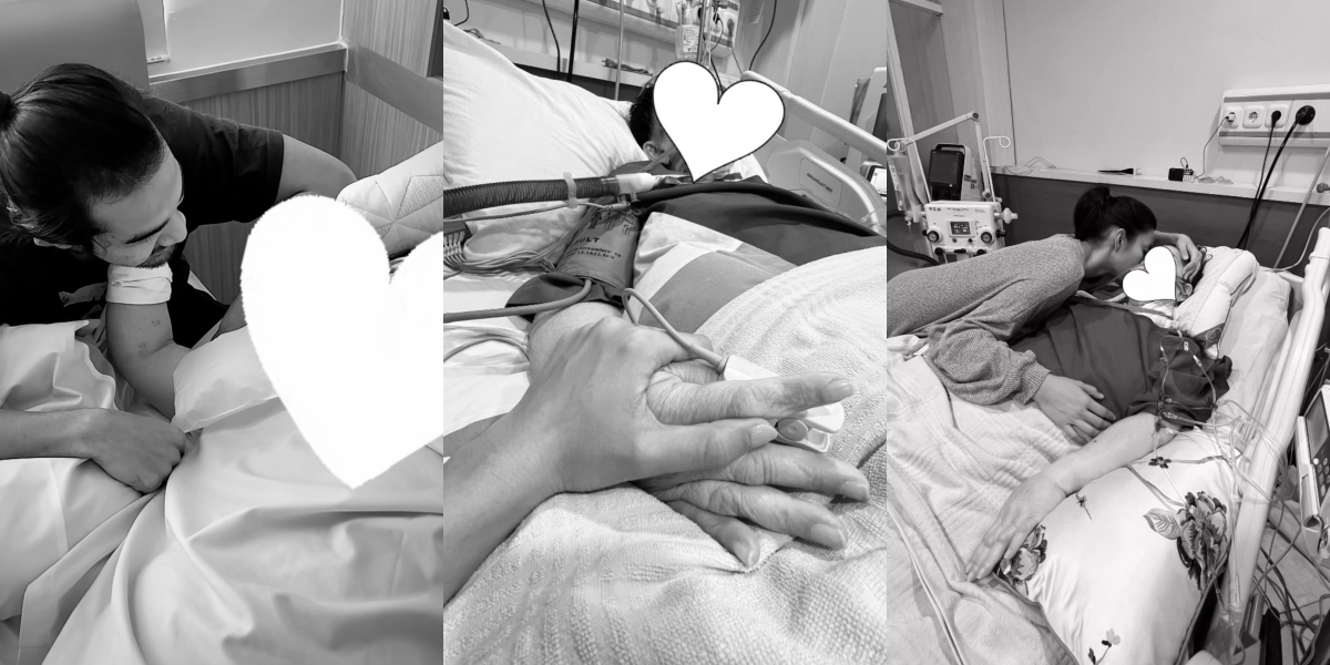 10 Photos of Tyas Mirasih Carefully Caring for Her Mother in the Hospital Before Passing Away, Holding Her Deceased Mother's Hand Tightly in Her Last Moment