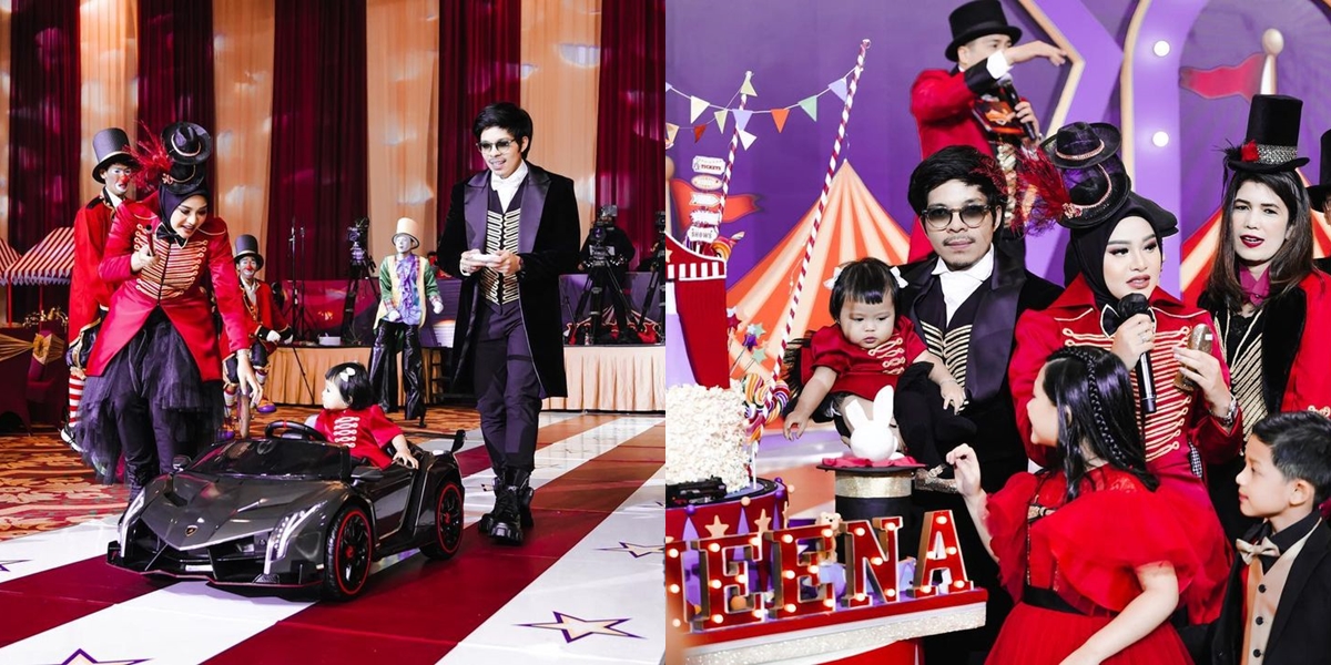 10 Pictures of Ameena's Luxurious Birthday Party with a Circus Theme, Once Again Not Attended by the Halilintar Family and the Birthday Cake Had to Be Represented