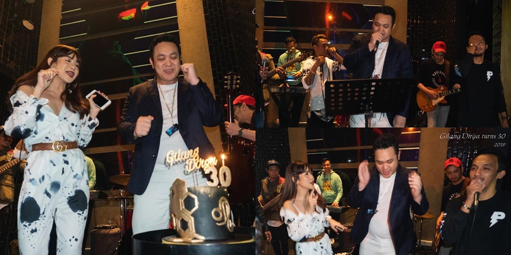 10 Photos of Gilang Dirga's 30th Birthday Celebration, Festive with Adiezty Fersa and Friends