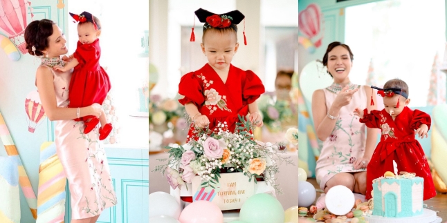 10 Pictures of baby Claire's First Birthday, Shandy Aulia's Child, Celebrated with Lion Dance - Fun Destroying Birthday Cake