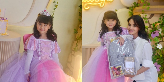 10 Portraits of Yaya's Second Child Birthday Ririn Ekawati, Beautiful in Rapunzel-style Dress - Celebrating with Friends Studying at Home