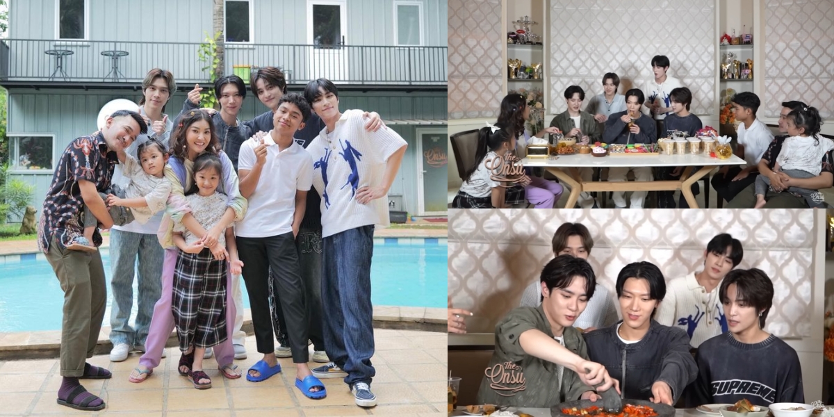 10 Photos of WayV Visiting Ruben Onsu's House, Trying Local Food and Grinding Sambal in a Giant Mortar