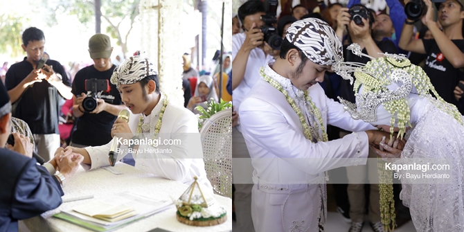 11 Photos of Ega Noviantika's Wedding Ceremony, Filled with Rafly's Tears of Happiness After the Marriage Vows