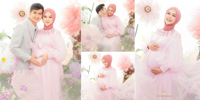 11 Latest Maternity Shoot Results Ria Ricis and Teuku Ryan, Very Beautiful Pregnant Woman Dressing Up as a Cake Girl