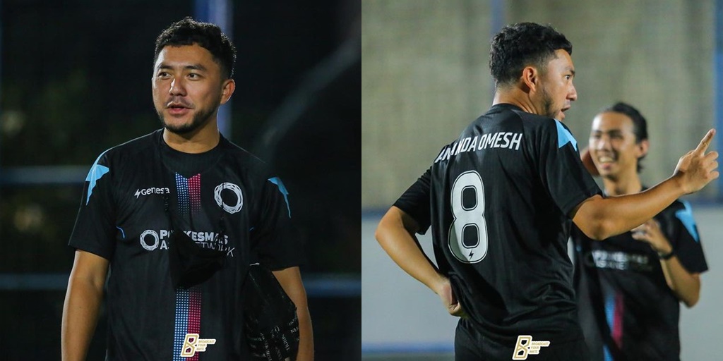 11 Photos of Ananda Omesh Playing Soccer, Handsome and Happy Smile - Funny Ball Control While Jumping Makes Netizens Laugh