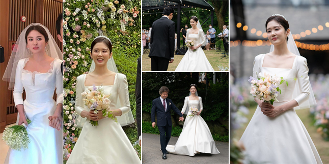 11 Portraits of Jang Nara's Wedding Dress that is said to be Similar to Song Hye Kyo's, Beautiful and Graceful!