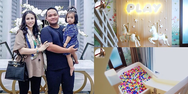 11 Detailed Photos of Brielle's Playroom, Momo Geisha's Child, Resembling a Playground in a Mall, Complete with Rocking Horses and a Ball Pit