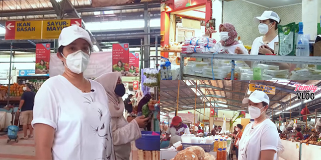 11 Pictures of Ussy Sulistiawaty Shopping at Traditional Market, No Bargaining - Spent Rp 10 Million