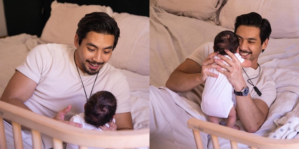 11 Portraits of Yoshi Sudarso Taking Care of His Baby, Hot Daddy Often Takes the Baby to the Gym - Super Adorable