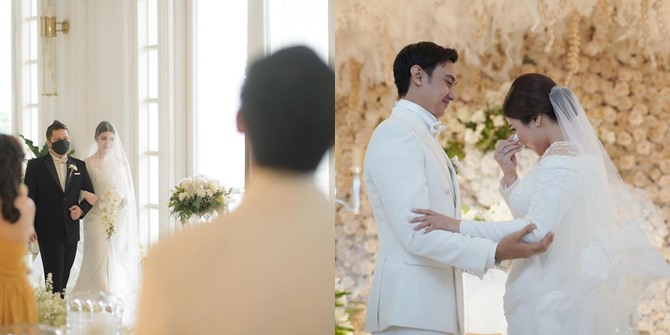 12 Details of Hito Caesar and Felicya Angelista's Wedding Blessing, from Walking towards the Altar to Touching Tears