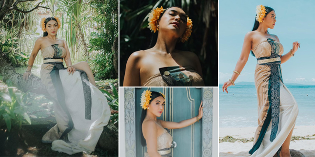 12 Photos of Denada Wearing Balinese Traditional Clothing in the Latest Photoshoot, Exuding Exotic Charm as Beautiful as a Fairy!