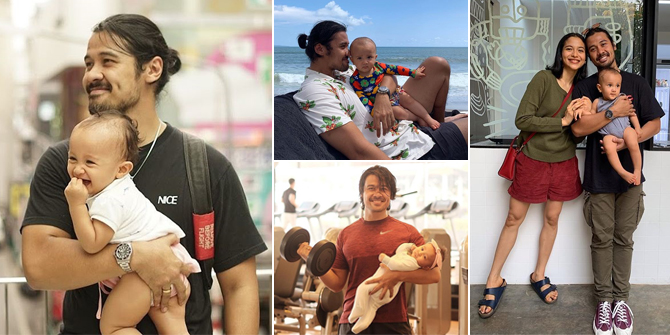 12 Handsome Photos of Chicco Jerikho When Taking Care of Baby Surinala, Such a Hot Daddy!