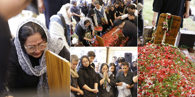 12 Photos of Mourning Atmosphere at Ade Irawan's Funeral, Accompanied by Tears of Children & Relatives