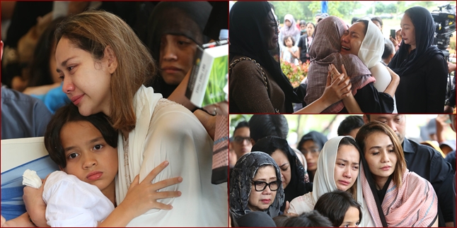 12 Photos of BCL at Ashraf Sinclair's Funeral, Unable to Hold Back Tears While Hugging Noah