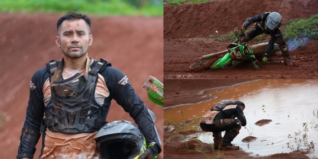 12 Photos of Judika Willing to Fall and Rise Covered in Mud to Pursue His New Hobby