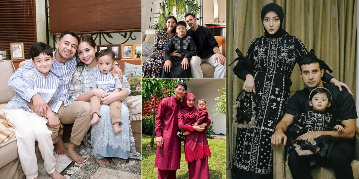 12 Portraits of Indonesian Celebrities Celebrating Eid, Wearing Gorgeous and Beautiful Outfits - Warm with Family