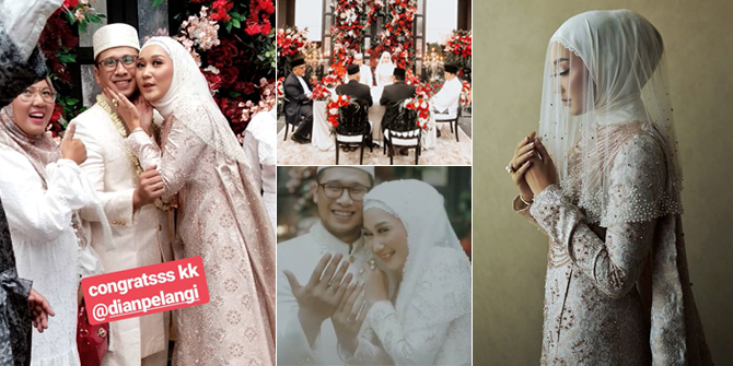 13 Romantic Wedding Photos of Dian Pelangi & Sandy Nasution, Full of Sacred Emotions