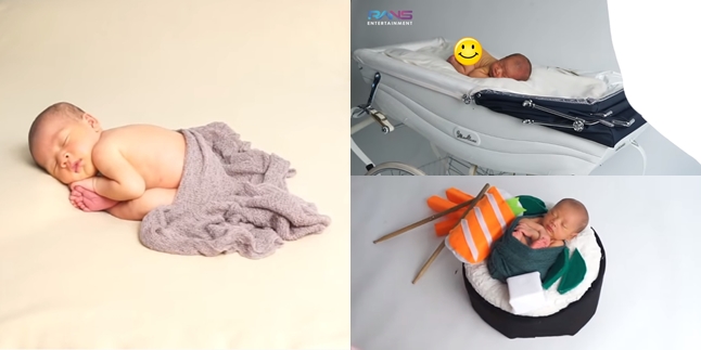 13 Adorable Photos of Baby Rayyanza, Nagita Slavina and Raffi Ahmad's Child, During Newborn Photoshoot, Posing in Rafathar's Viral Stroller - Becoming Sushi Topping