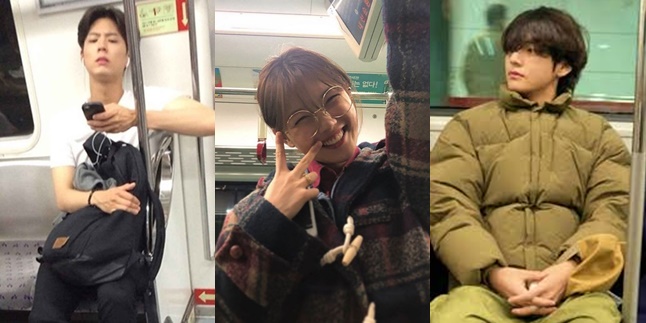 15 Korean Celebrities Caught Using Public Transportation, Going Makeup-Free and Willing to Be Pushed Around!