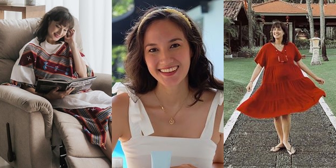 24 OOTD Style of Pregnant Nadine Chandrawinata Often Wears Dresses, Looking More Beautiful and Glowing During First Pregnancy