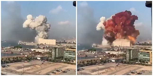 5 Photos of the Moment of the Massive Explosion in Lebanon, Devastating Everything Around