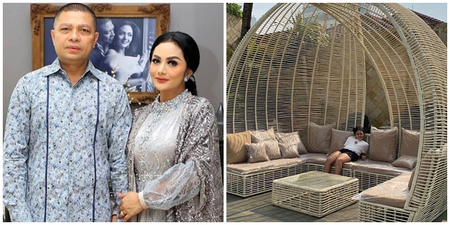 5 Portraits of Krisdayanti's Backyard, There's a Cozy Sofa with a Dome that's Perfect for Relaxing!