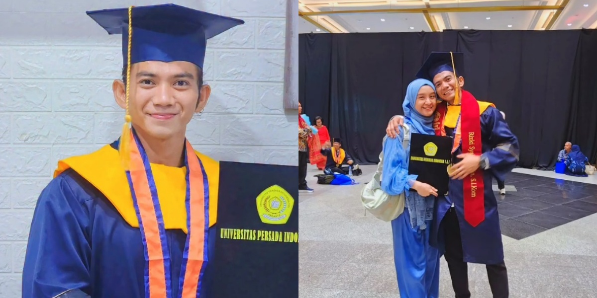 6 Moments of Rizki DA's Graduation, Happy Accompanied by His Beautiful Wife